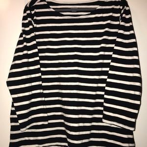 Black and white striped long sleeve.